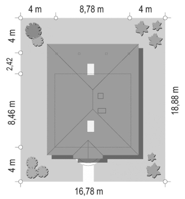 Rzut projektu Ambrozja wariant C - sytuacja