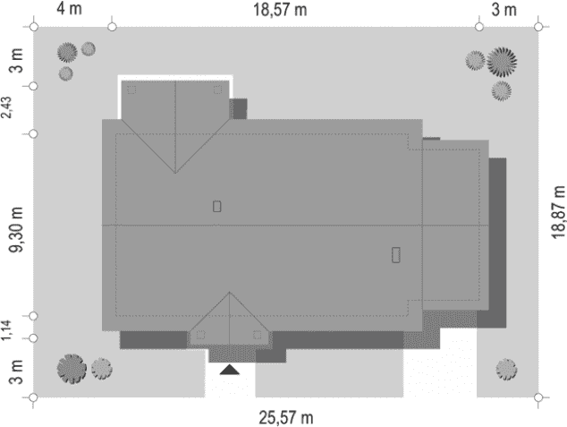 Rzut projektu Anatol wariant B - sytuacja