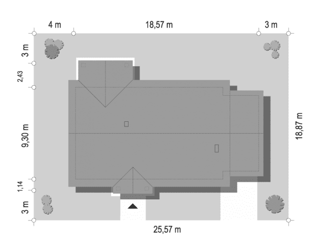 Rzut projektu Anatol wariant B - sytuacja