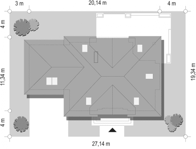 Rzut projektu Benedykt 2 - sytuacja