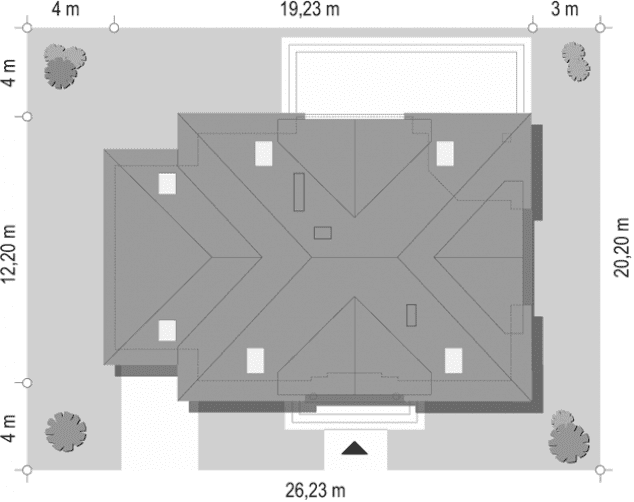 Rzut projektu Benedykt 3 - sytuacja