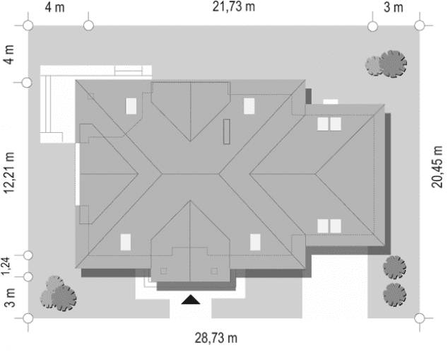 Rzut projektu Benedykt 4 - sytuacja