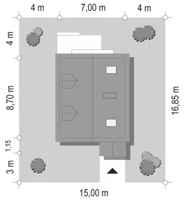 Rzut projektu D03 - sytuacja