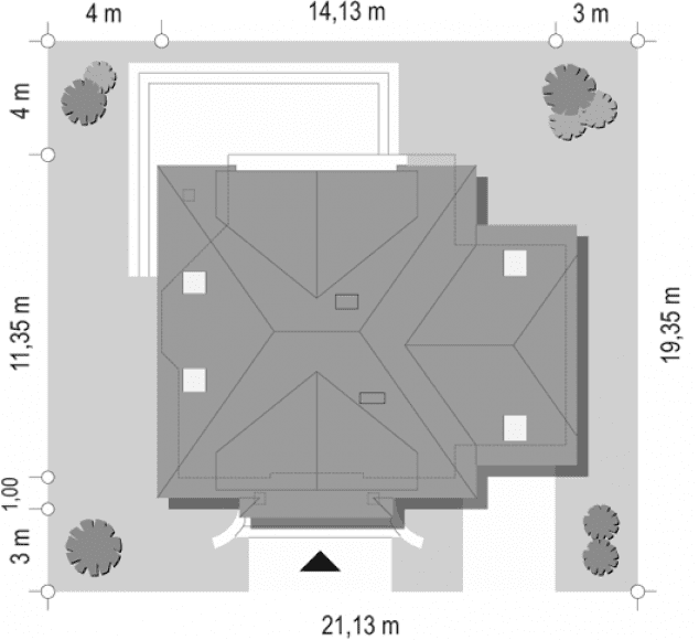 Rzut projektu Dom na medal 2 - sytuacja