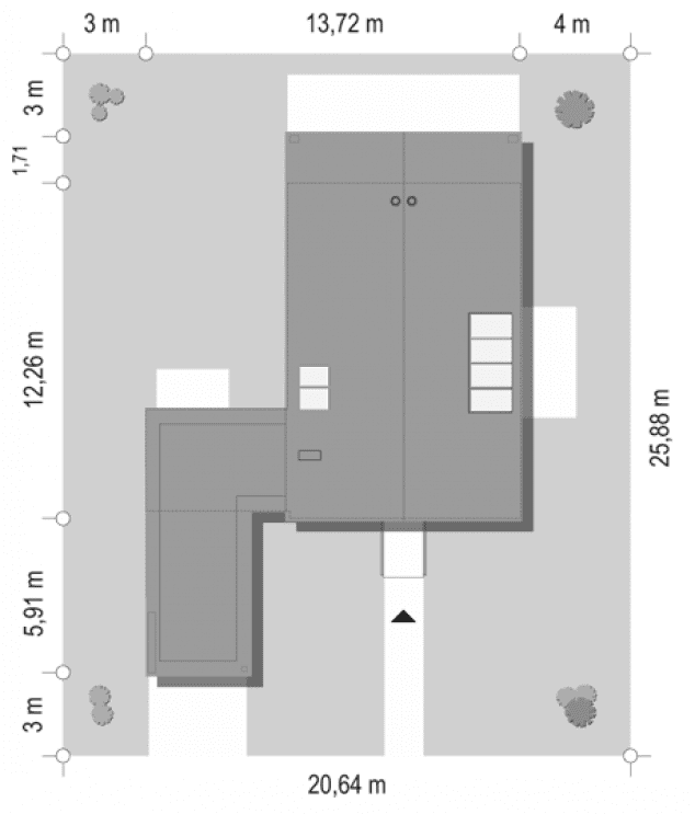 Rzut projektu Domino - sytuacja