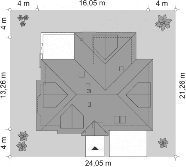 Rzut projektu Jesion 2 - sytuacja
