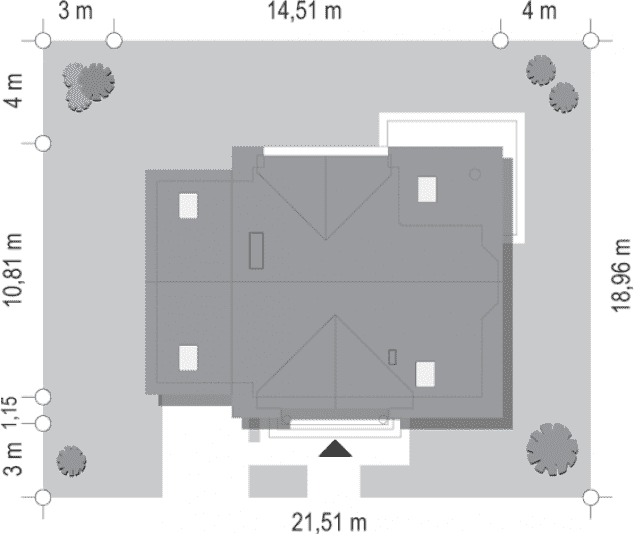 Rzut projektu Julka 4 - sytuacja