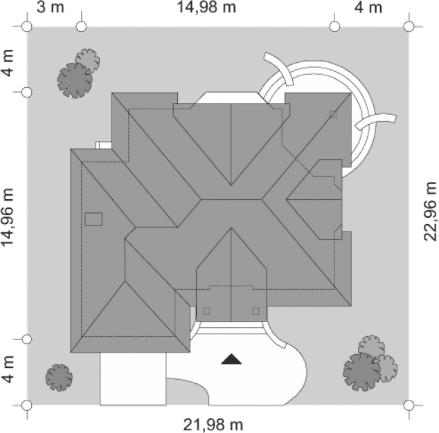 Rzut projektu Maja wariant B - sytuacja