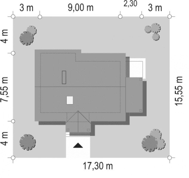 Rzut projektu Okruszek - sytuacja