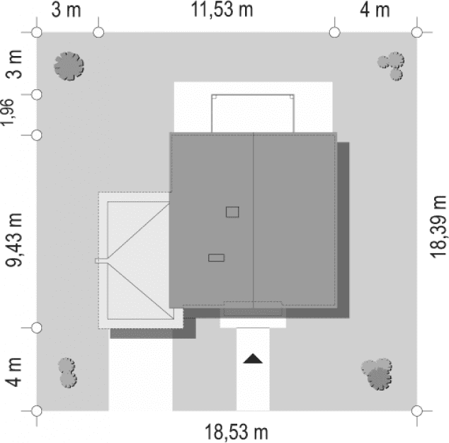 Rzut projektu Oszczędny 2 - sytuacja
