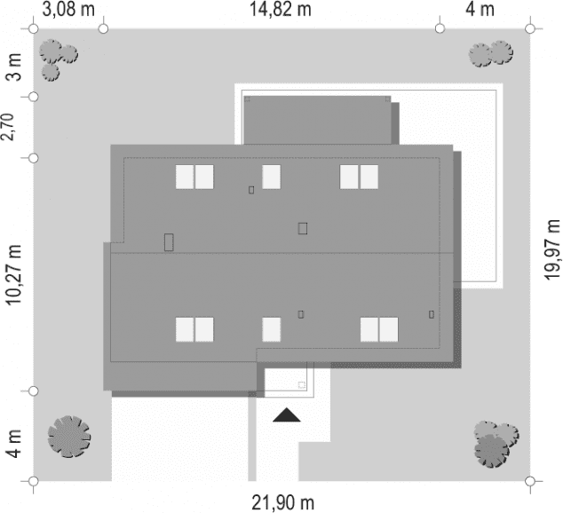 Rzut projektu Party wariant B - sytuacja