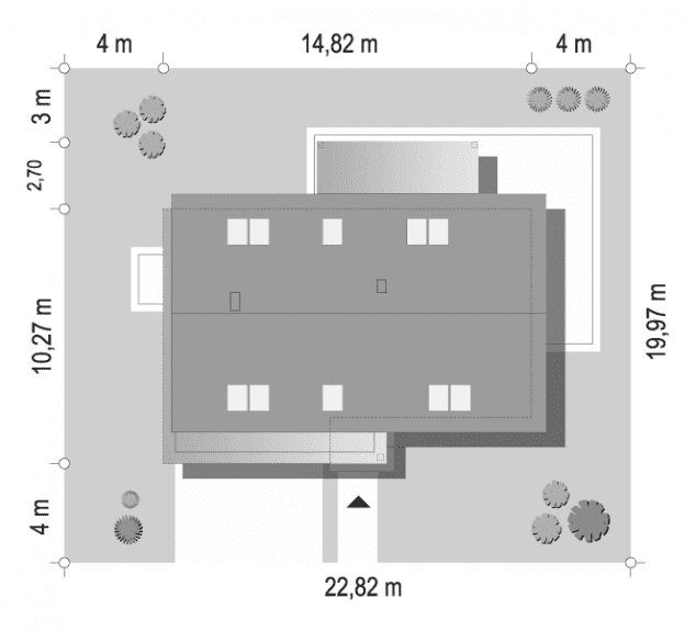 Rzut projektu Party wariant B - sytuacja