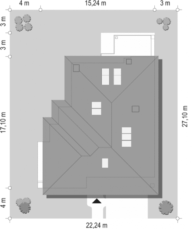 Rzut projektu Rezydencja Leśna - sytuacja