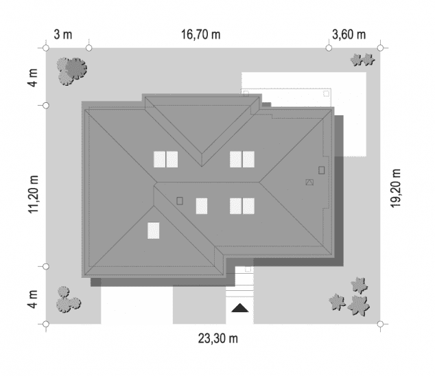 Rzut projektu Riwiera 3 - sytuacja