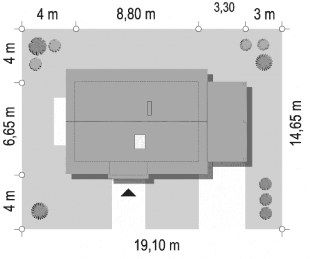 Rzut projektu Sosenka wariant O - sytuacja