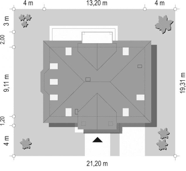 Rzut projektu Stokrotka - sytuacja