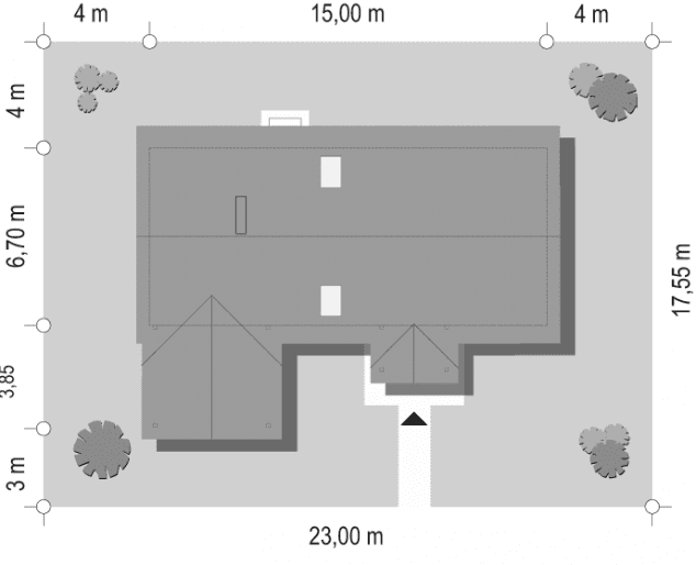 Rzut projektu Szczygieł - sytuacja