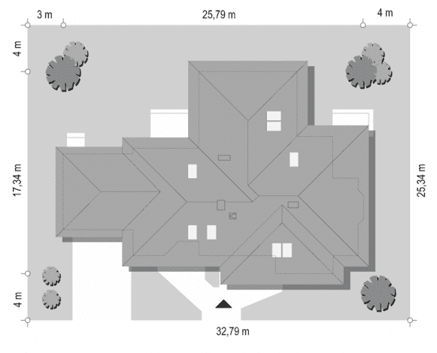 Rzut projektu Trzypokoleniowy - sytuacja