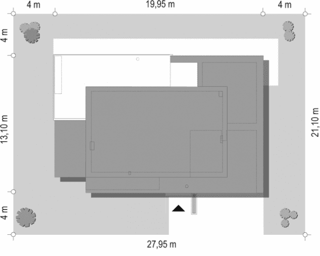 Rzut projektu Willa l' Azur - sytuacja