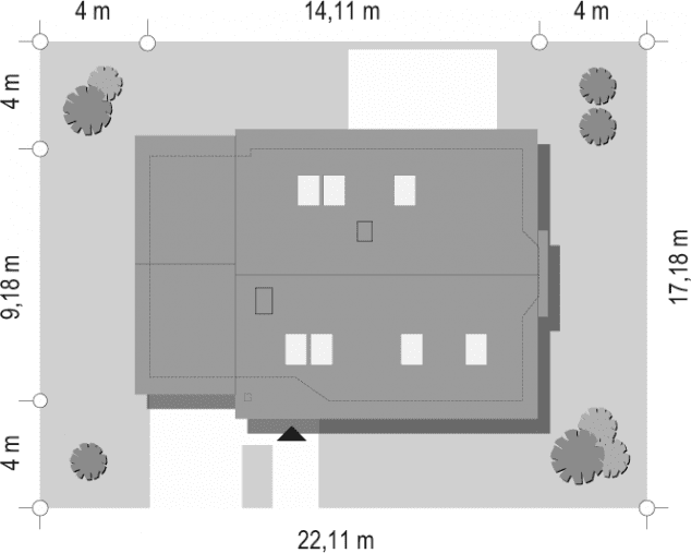 Rzut projektu Zgrabny - sytuacja