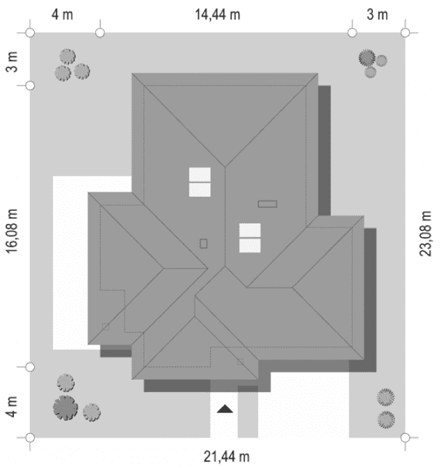 Rzut projektu Dom na miarę 2 - sytuacja