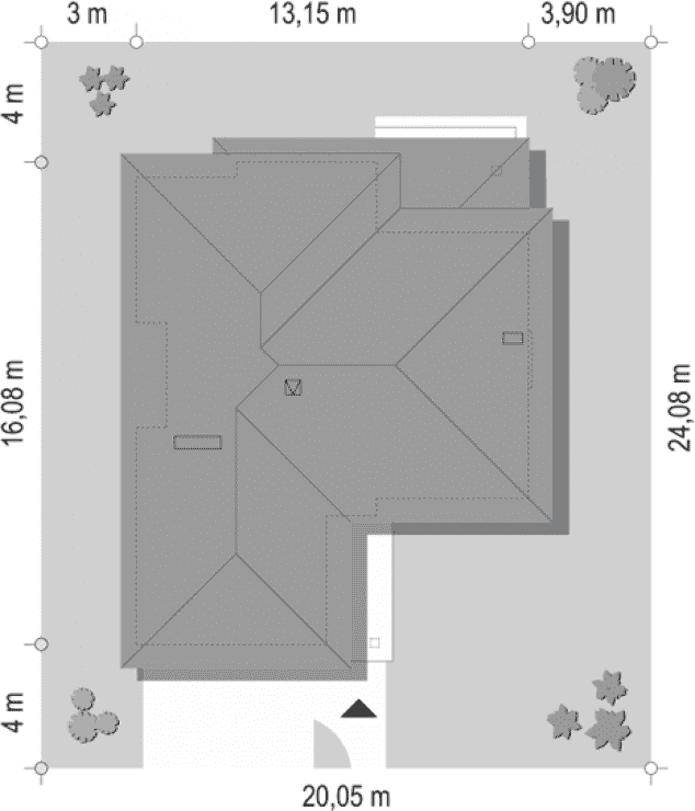 Rzut projektu Riwiera 5 - sytuacja