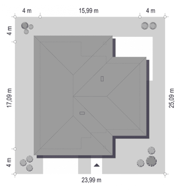 Rzut projektu Doskonały 2 wariant D - sytuacja