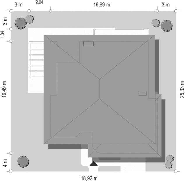 Rzut projektu Wiola wariant D - sytuacja