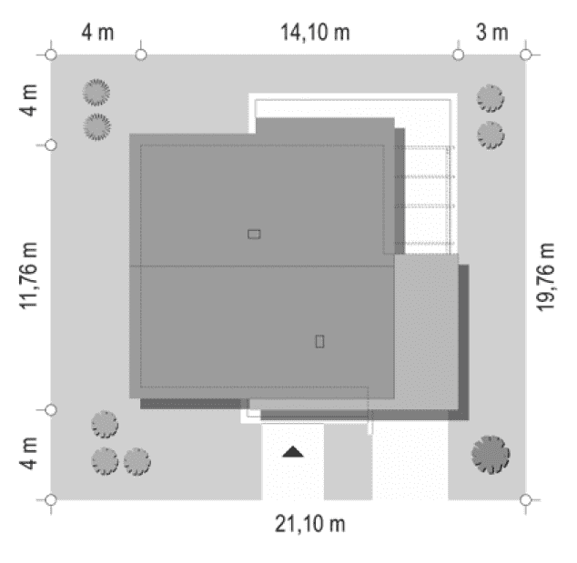 Rzut projektu Zosia 7 B - sytuacja