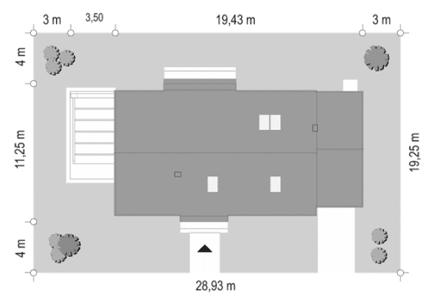 Rzut projektu Wymarzony 8 - sytuacja