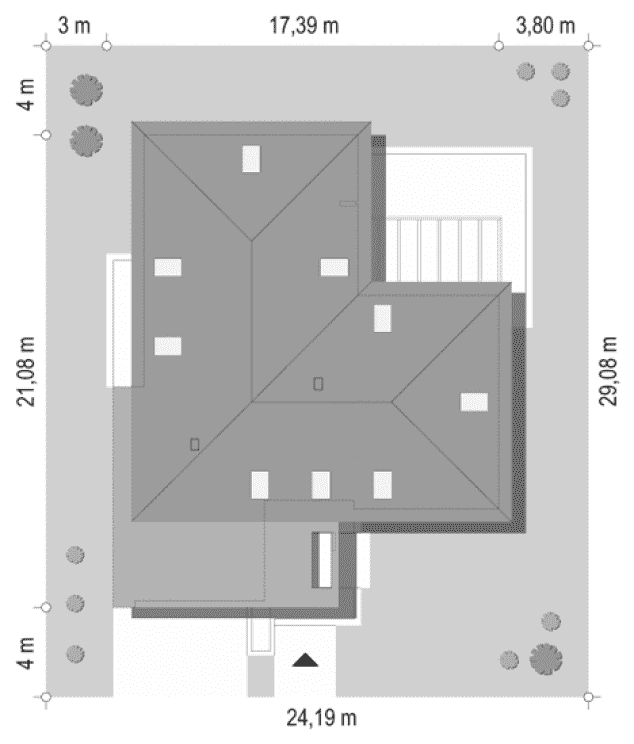 Rzut projektu Hiacynt 2 - sytuacja