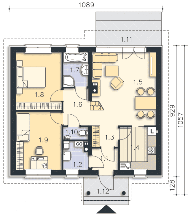 Rzut projektu Tuluza (LMB31) - Strych