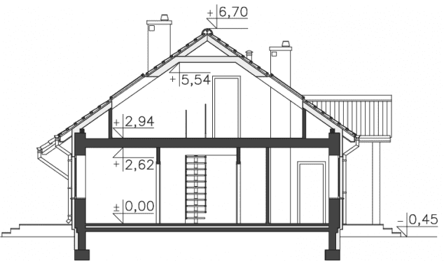 Rzut projektu Tuluza (LMB31) - Przekrój