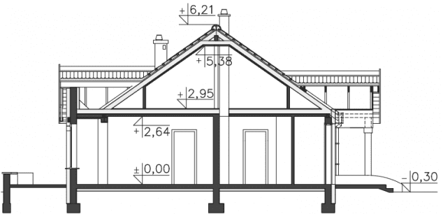 Rzut projektu Sofia II (LMB41a) - Przekrój