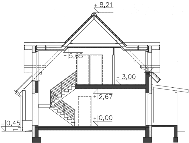 Rzut projektu Tokio III (DCP190b) - Przekrój