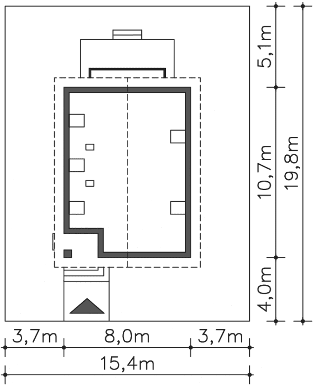 Rzut projektu Malmo (LMP236) - Usytuowanie na działce