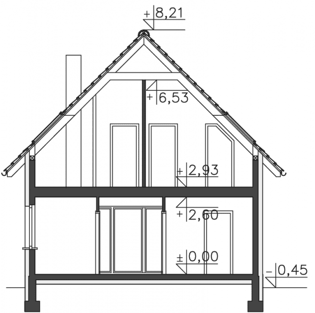 Rzut projektu Malmo (LMP236) - Przekrój