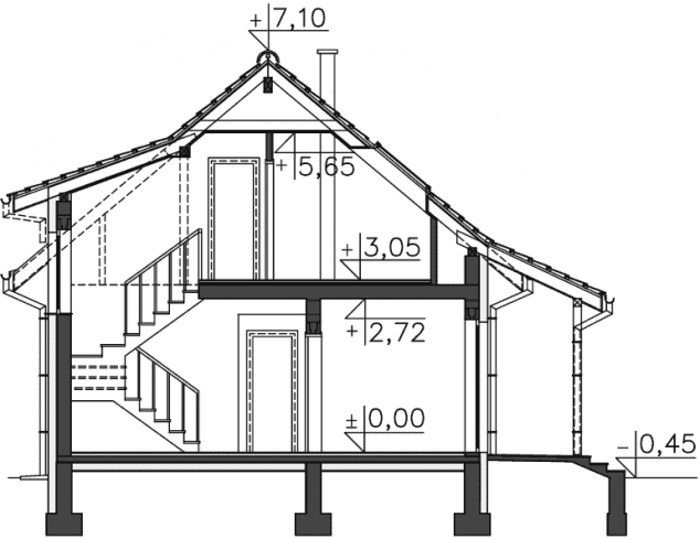 Rzut projektu Murcja (LMP248) - Przekrój