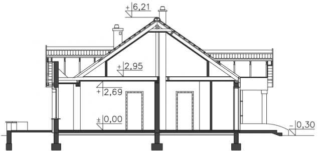 Rzut projektu Sofia V (LMB41d) - Przekrój