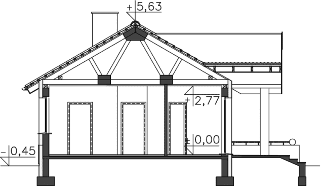 Rzut projektu Leeds (LMB70) - Przekrój