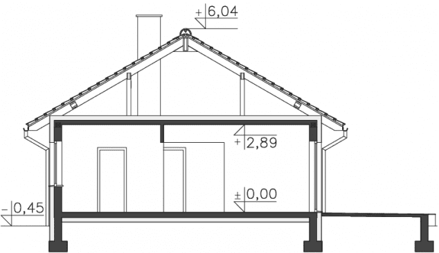Rzut projektu Lucca II (LMB71a) - Przekrój