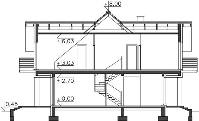 Rzut projektu Toronto III (LMP232B) - Przekrój