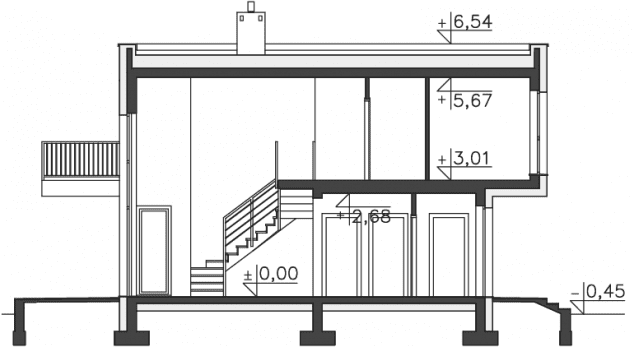Rzut projektu Chester (DCP293) - Przekrój