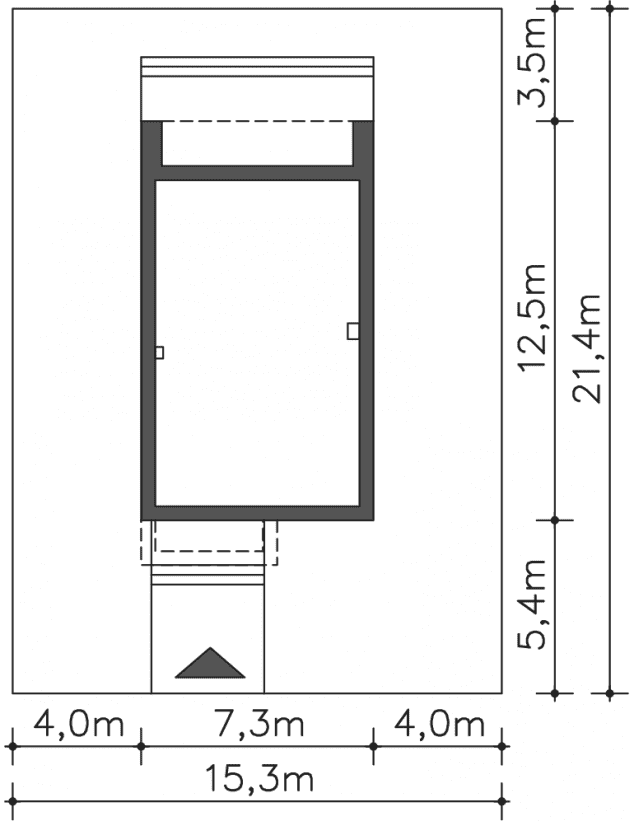 Rzut projektu Delft (DCP294) - Usytuowanie na działce