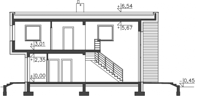 Rzut projektu Delft (DCP294) - Przekrój