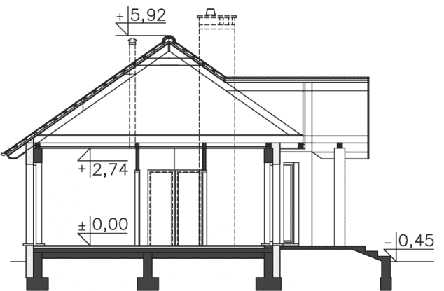 Rzut projektu Bolton (LMB98) - Przekrój