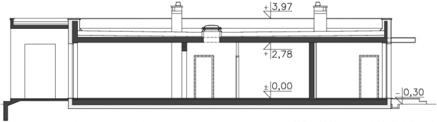 Rzut projektu Lancaster II (DCB104a) - Przekrój