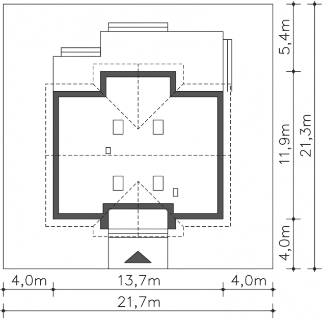 Rzut projektu Tampa (DCP317) - Usytuowanie na działce