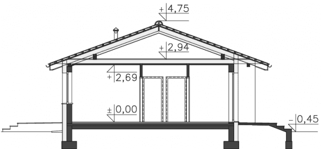 Rzut projektu Olbia (LMB105) - Przekrój