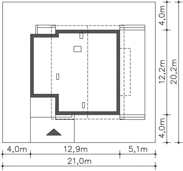 Rzut projektu Insbruck (LMP320) - Usytuowanie na działce